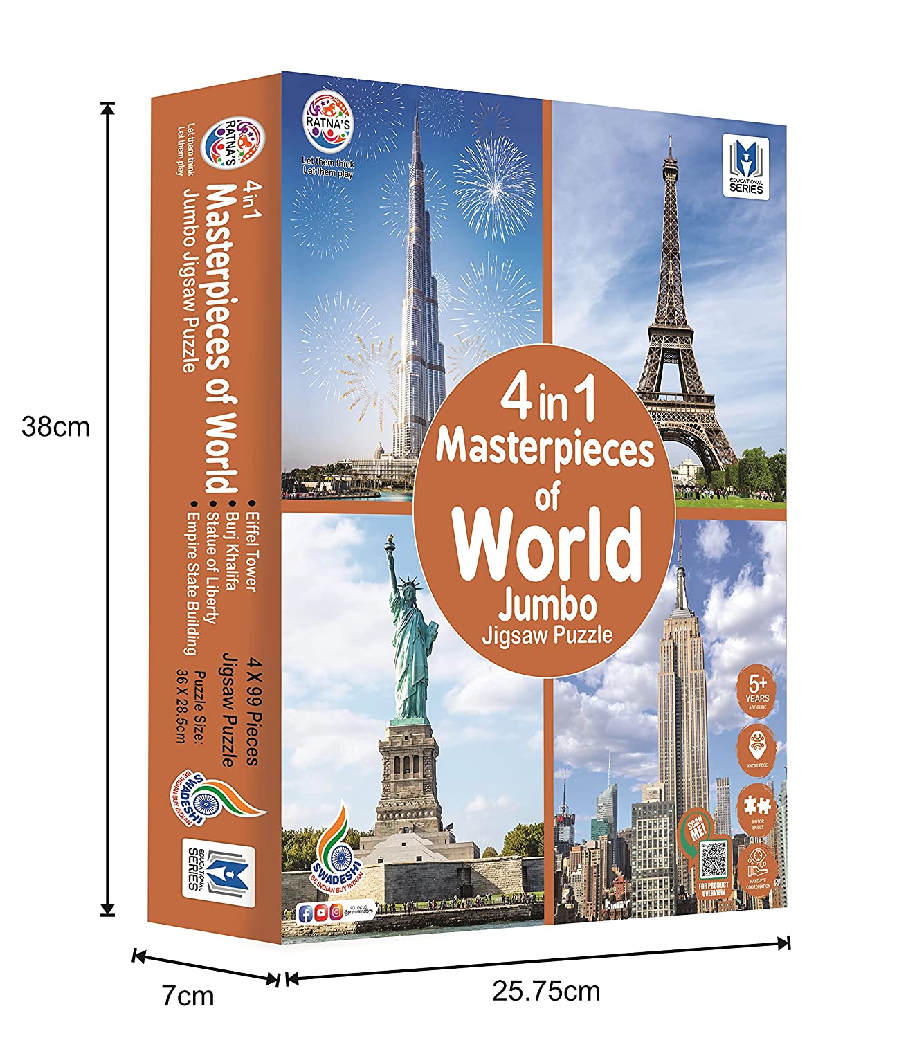4 in 1 Master Pieces of World Jumbo